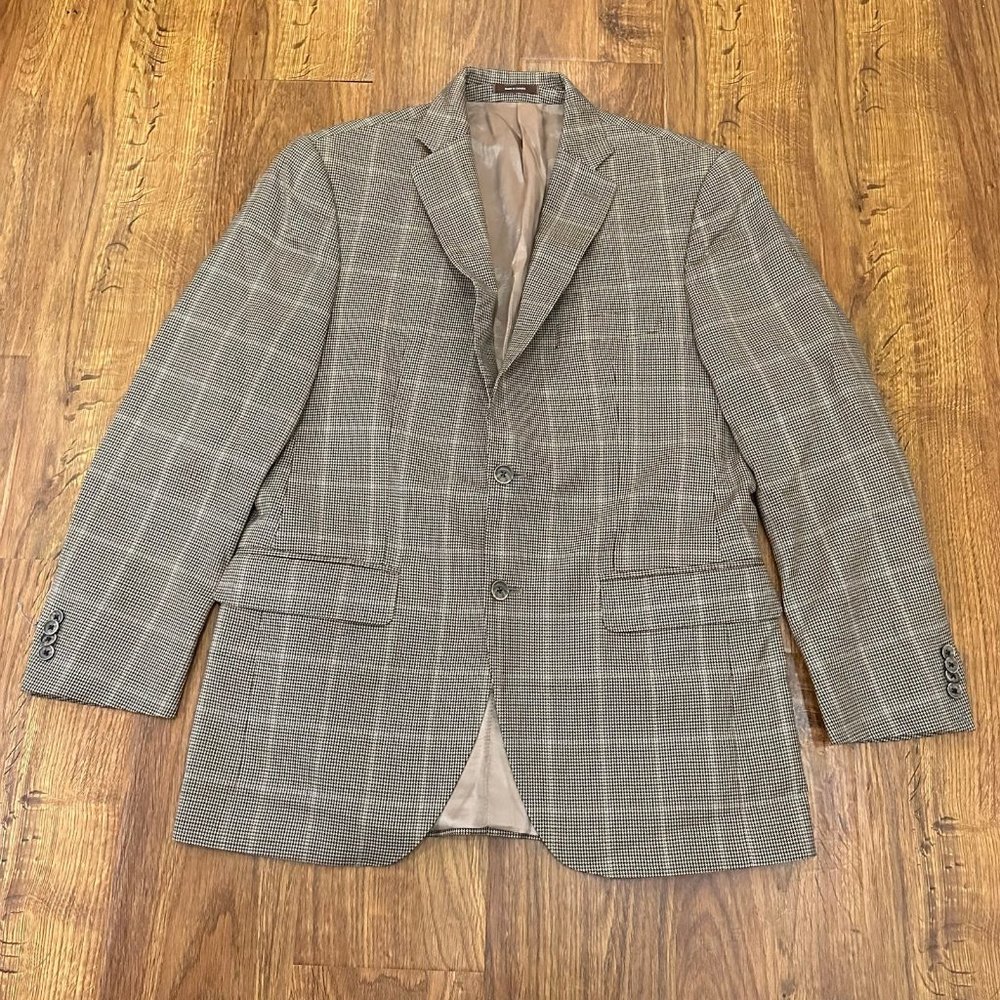 Peter Millar plaid houndstooth sportscoat blazer